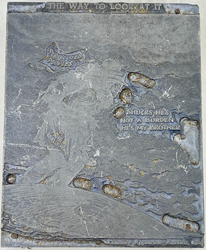 photo of letterpress block described as '