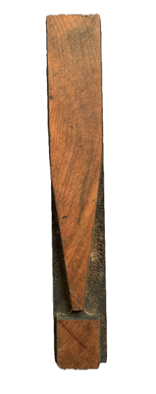 photo of letterpress block described as 'Large exclamation mark' 