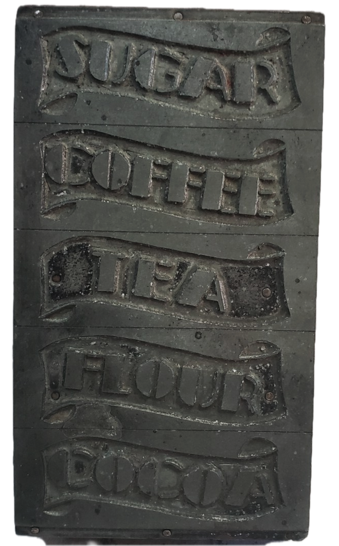 photo of letterpress block described as '