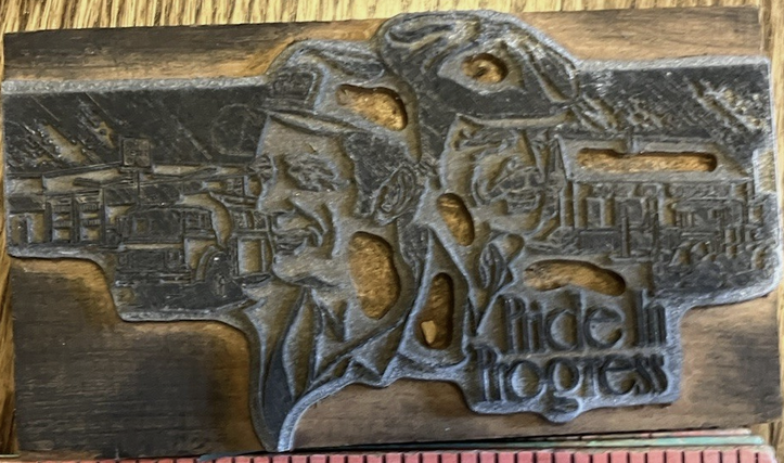photo of letterpress block described as '