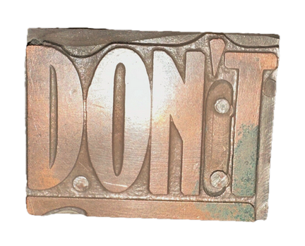 photo of letterpress block described as '