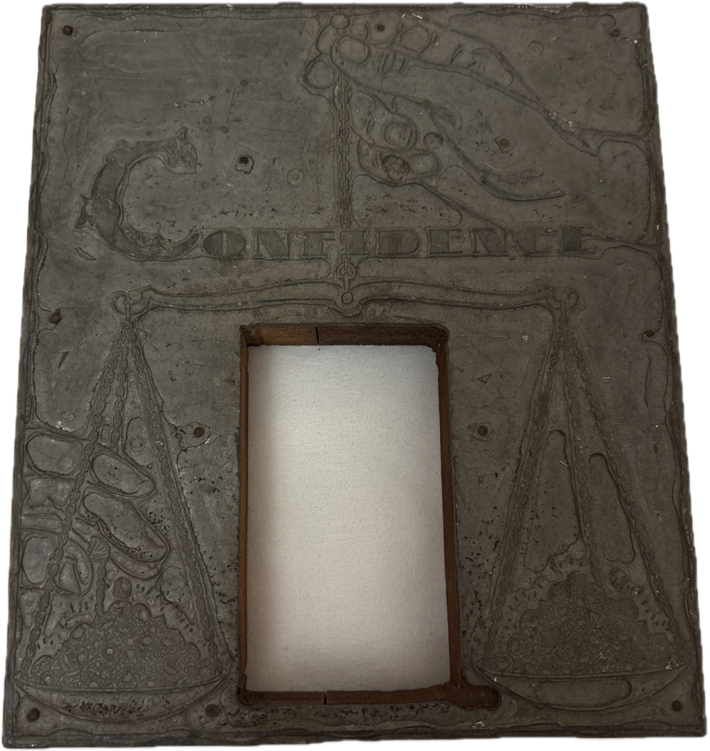 photo of letterpress block described as '
